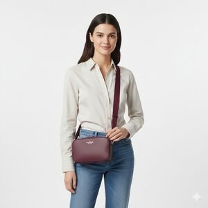Kate Spade Madison Camera Bag in Blackberry Preserves Burgundy KC584 NWOT